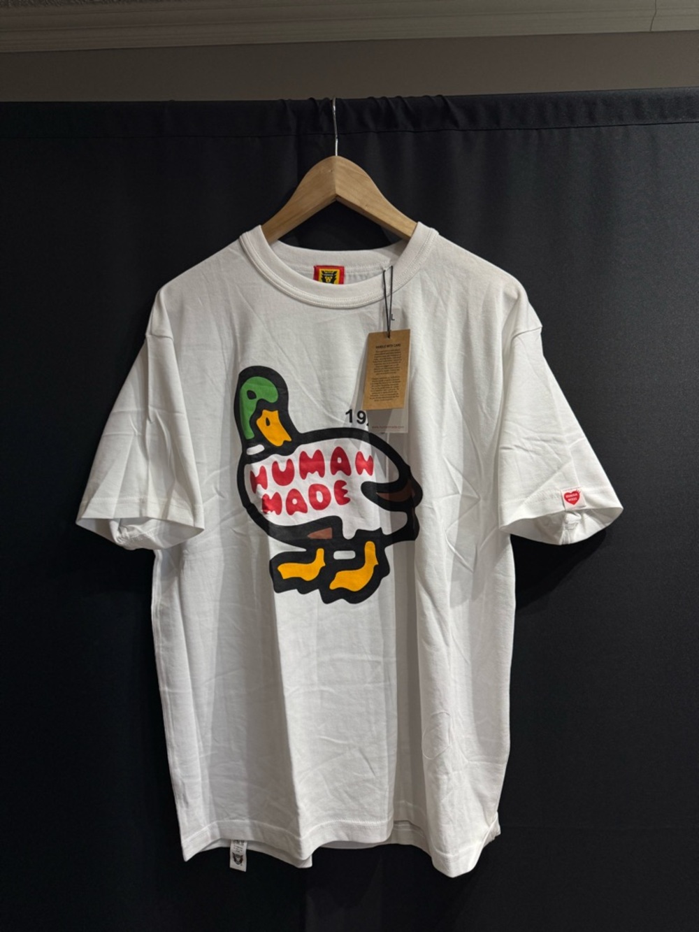 Human Made White Tee with Multicolor Duck Graphic